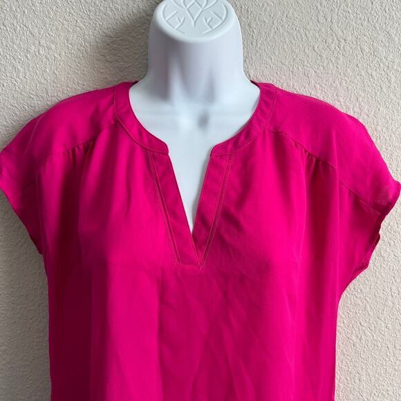 New Banana Republic Factory Bright Pink Top Women's XS Dolman Sleeve Relaxed - Picture 2 of 4